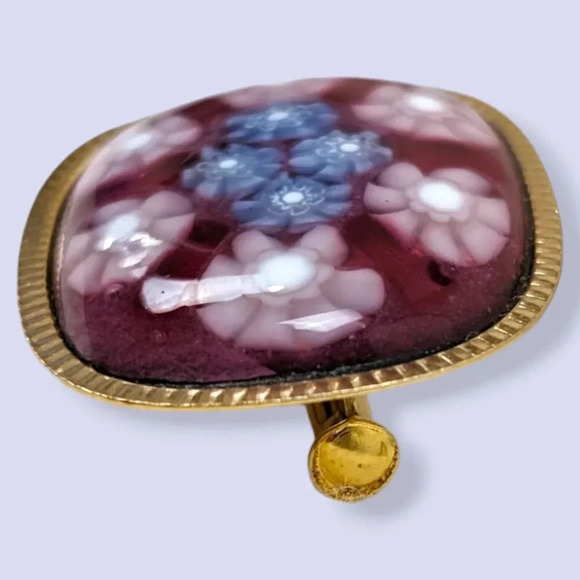 Vintage Millefiori Glass Brooch - Picture 3 of 6